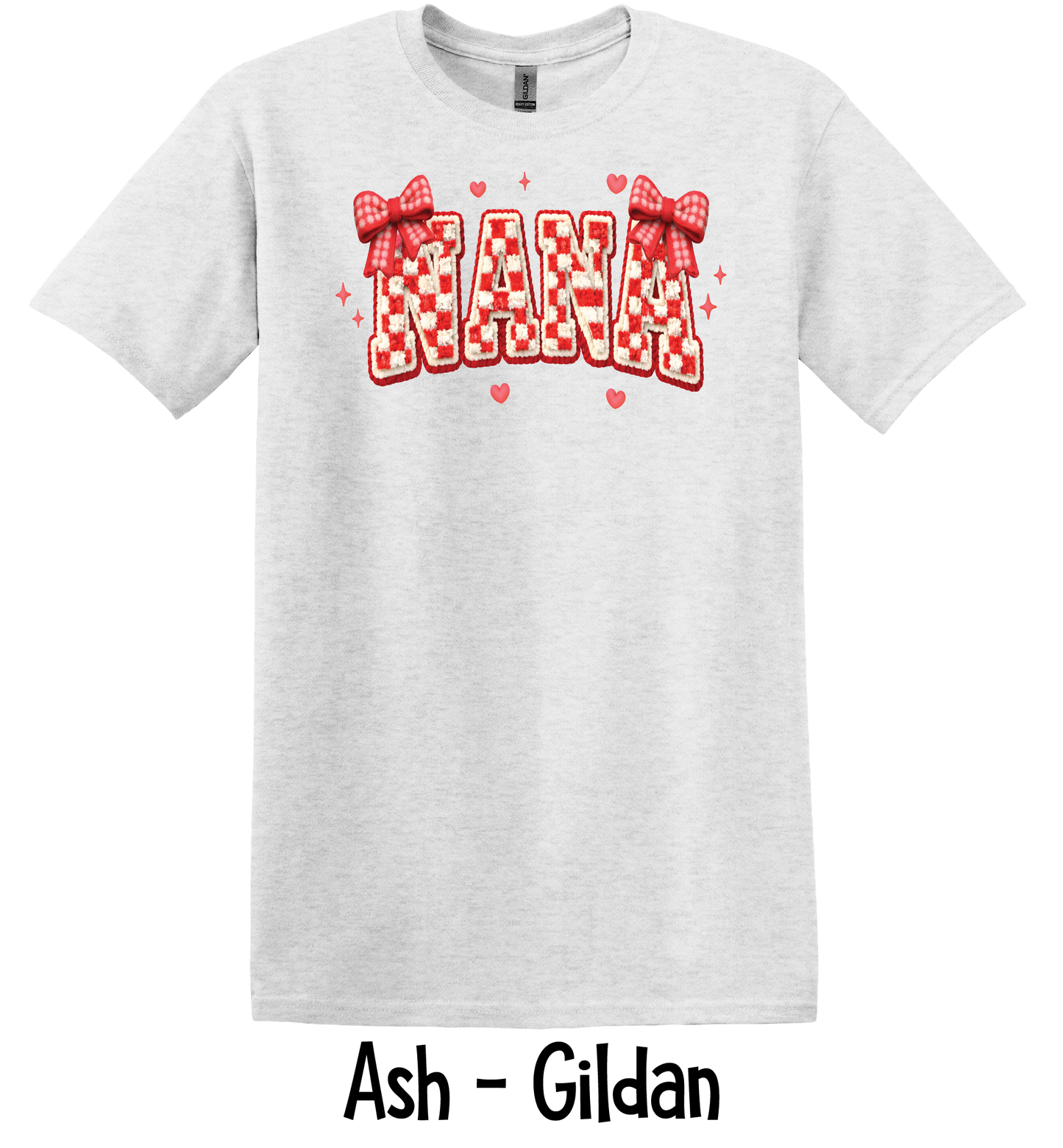 Checkered Red & White Title - NO NAMES - Ash Color