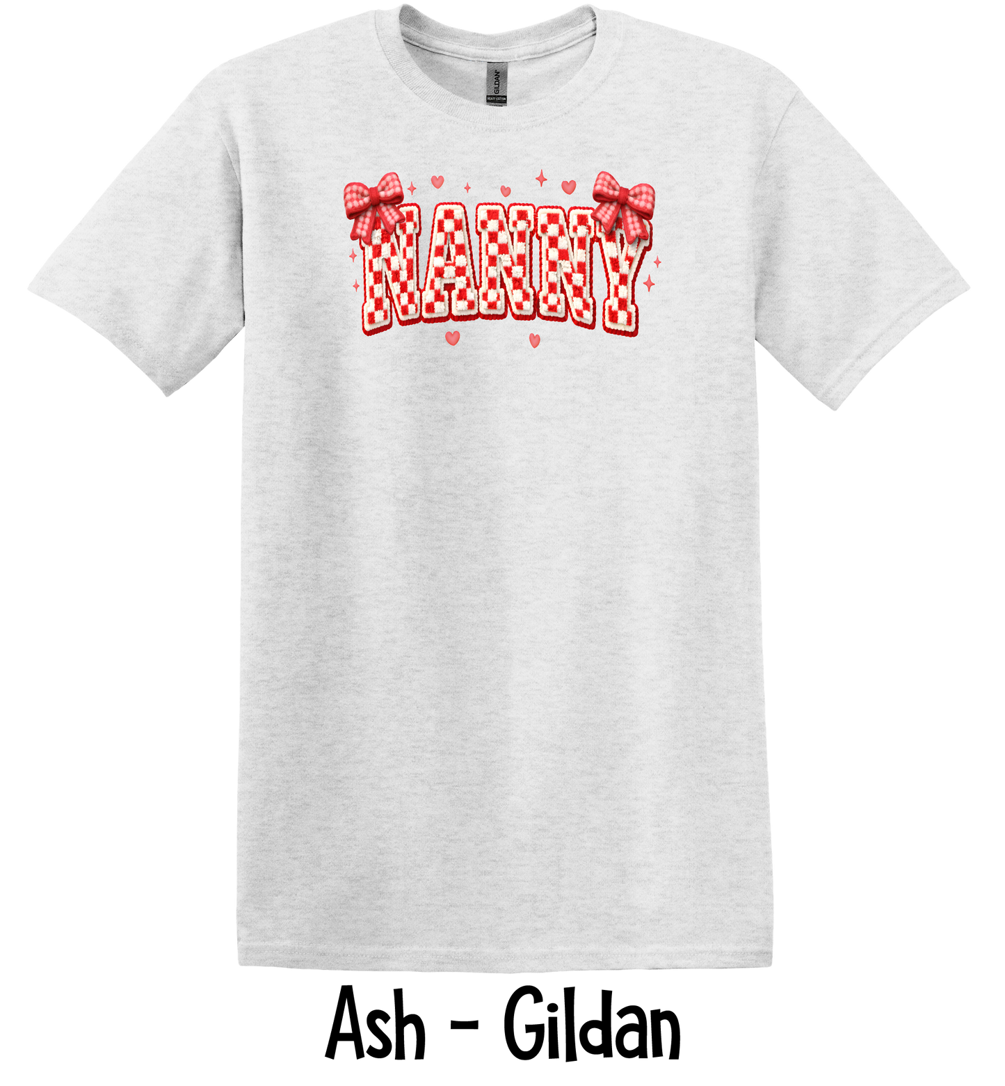 Checkered Red & White Title - NO NAMES - Ash Color