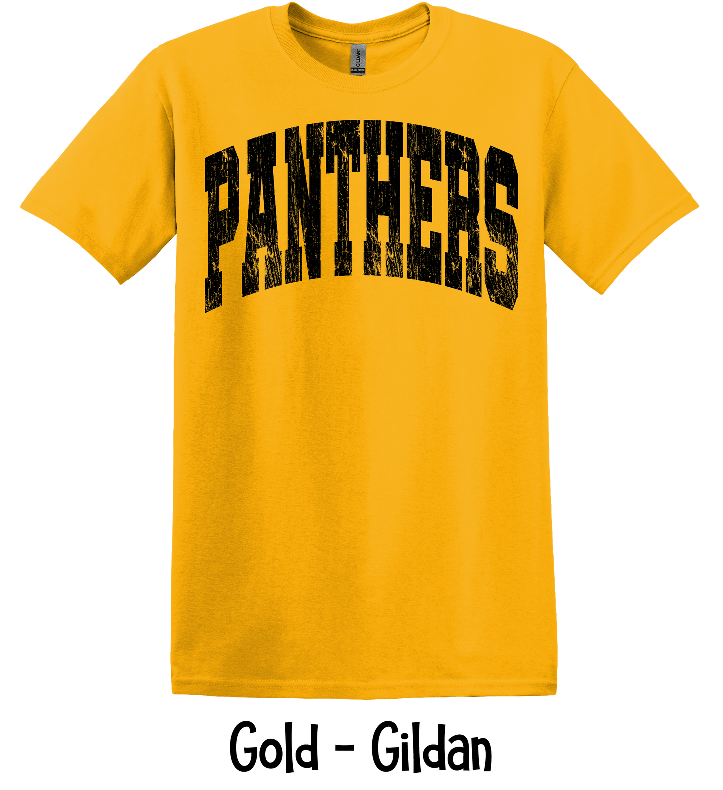 Panthers Distressed - Oversized - 3 Color Options - Black Lettering