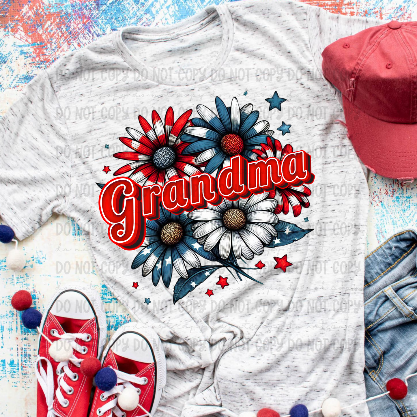 Patriotic Floral - Multi Title Options
