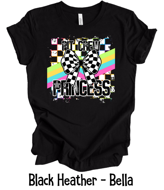 Pit Crew Princess Bow - Neon Grunge