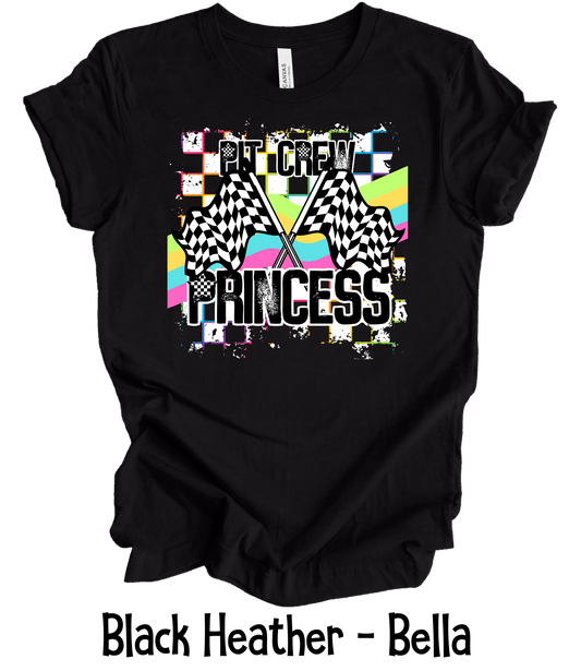 Pit Crew Princess Flags - Neon Grunge