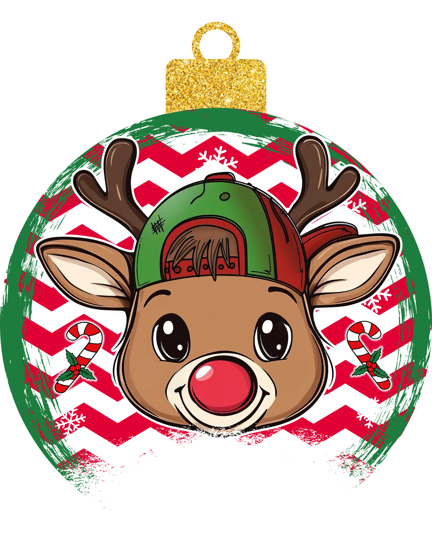 Reindeer Boy and Girl Ornament - Customized