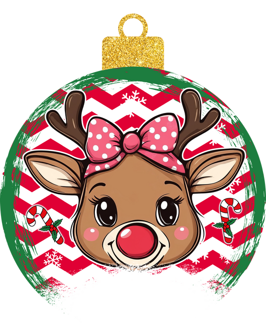 Reindeer Boy and Girl Ornament - Customized