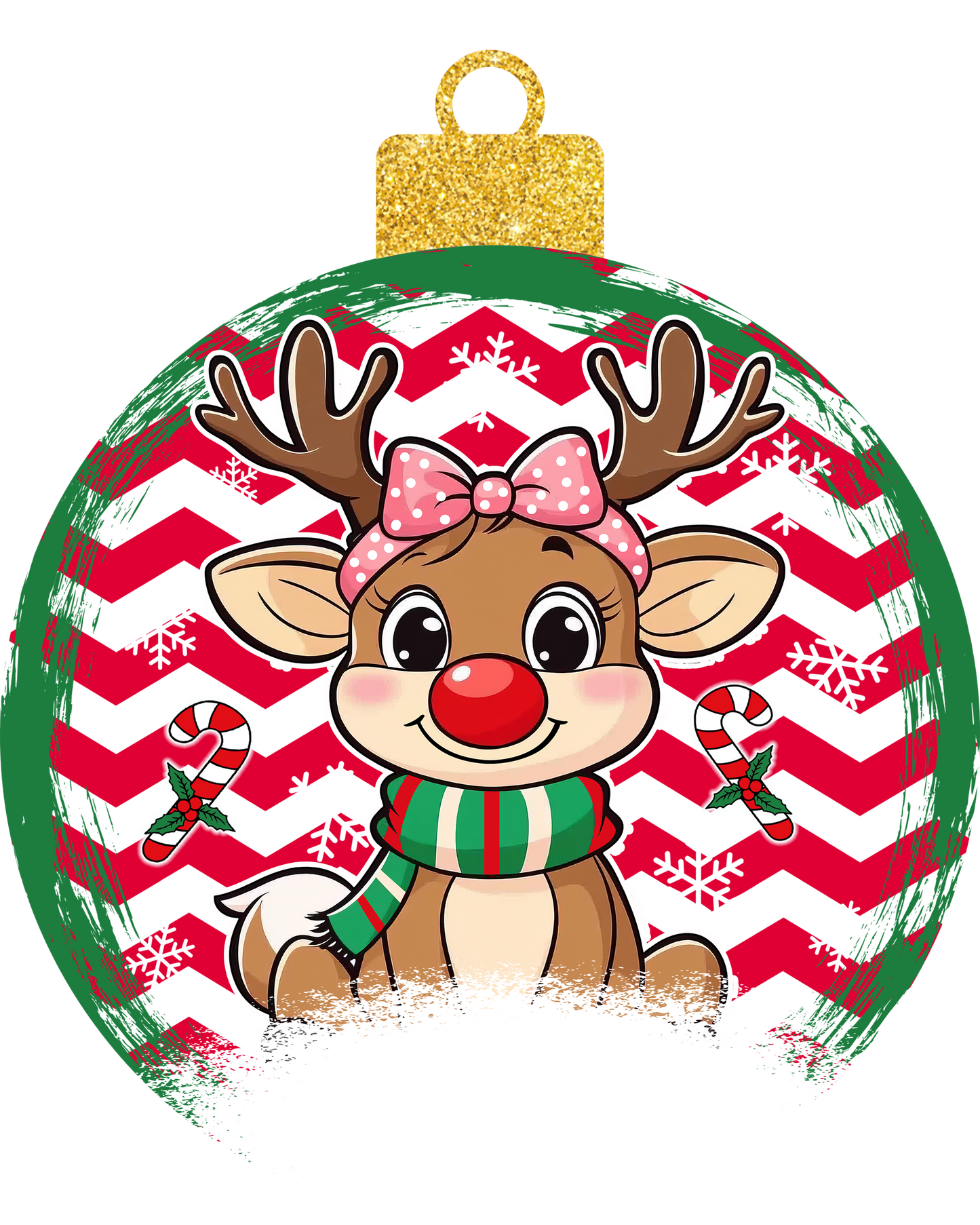 Reindeer Boy and Girl Ornament - Customized