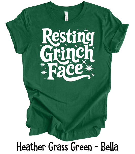Resting Grinch Face - 4 Color Options