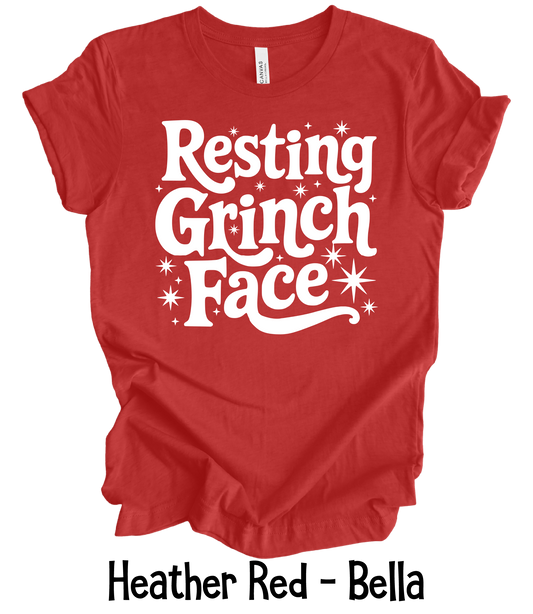 Resting Grinch Face - 4 Color Options