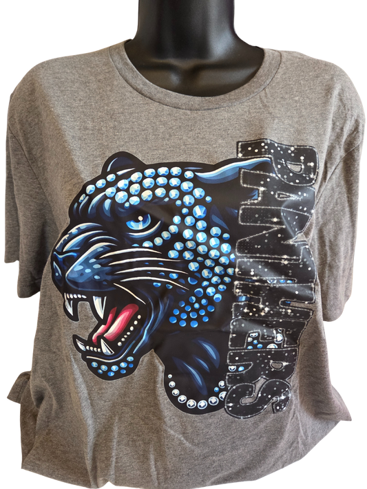 Panthers Faux Rhinestone T-Shirt