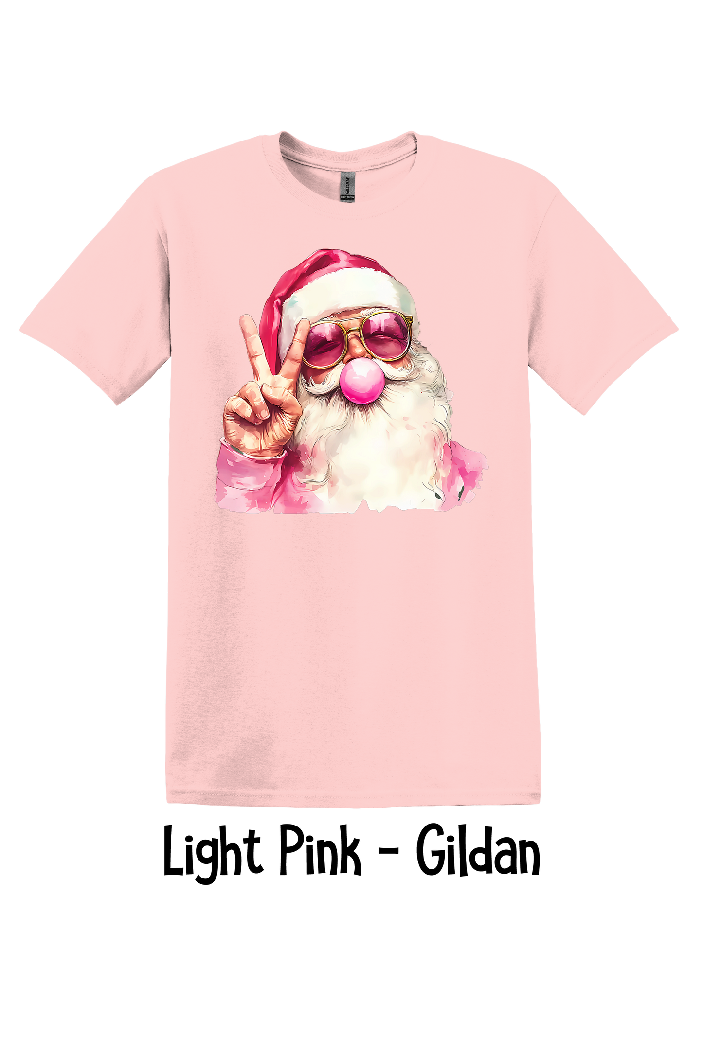Santa with Pink Glasses - 3 Color Options