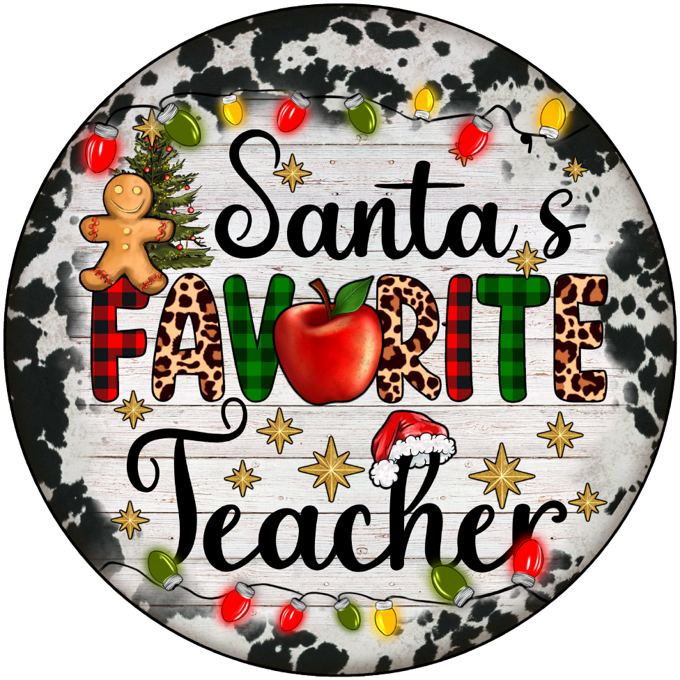 Santa's Favorite Teacher Ornament