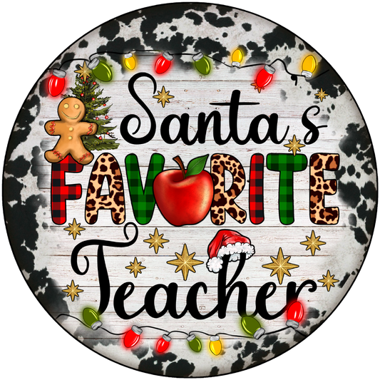 Santa's Favorite Teacher Ornament