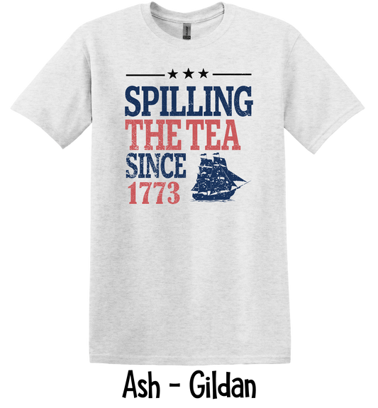 Spilling the Tea - Toddler, Youth & Adult Sizes - 3 Color Options