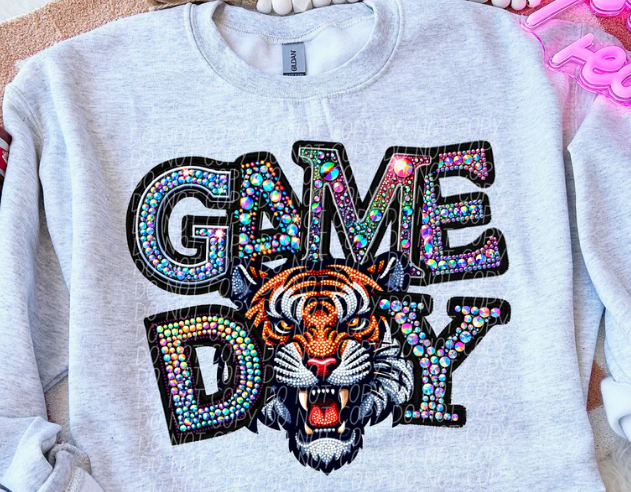 Faux Bling Game Day Mascot (Tigers) - Youth & Toddler Sizes