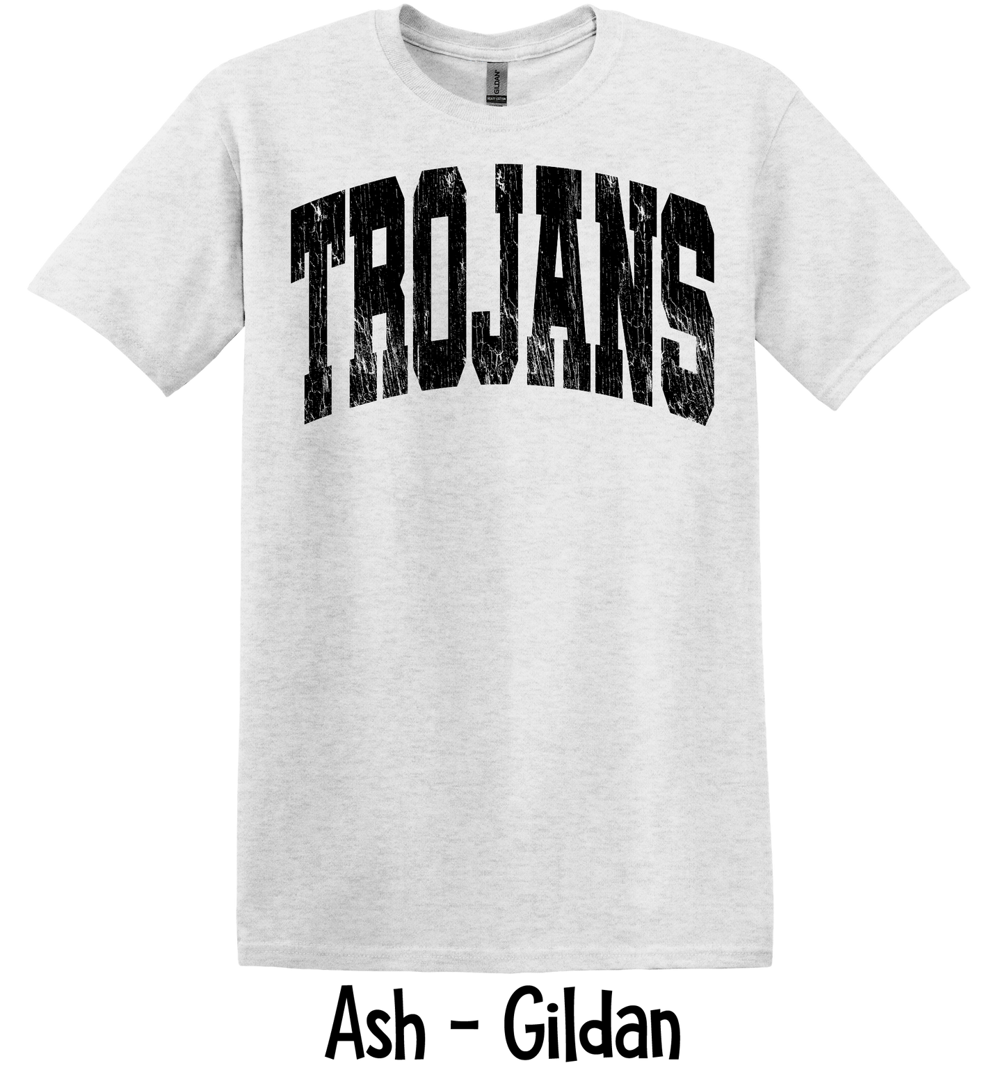Trojans Distressed - Oversized - 3 Color Options - Black Lettering