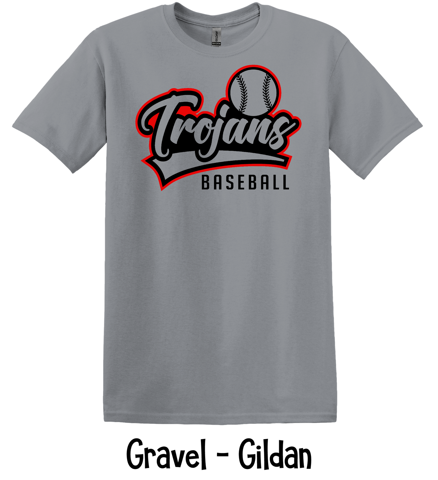 Trojans Baseball - Offset - Adult & Youth Sizes