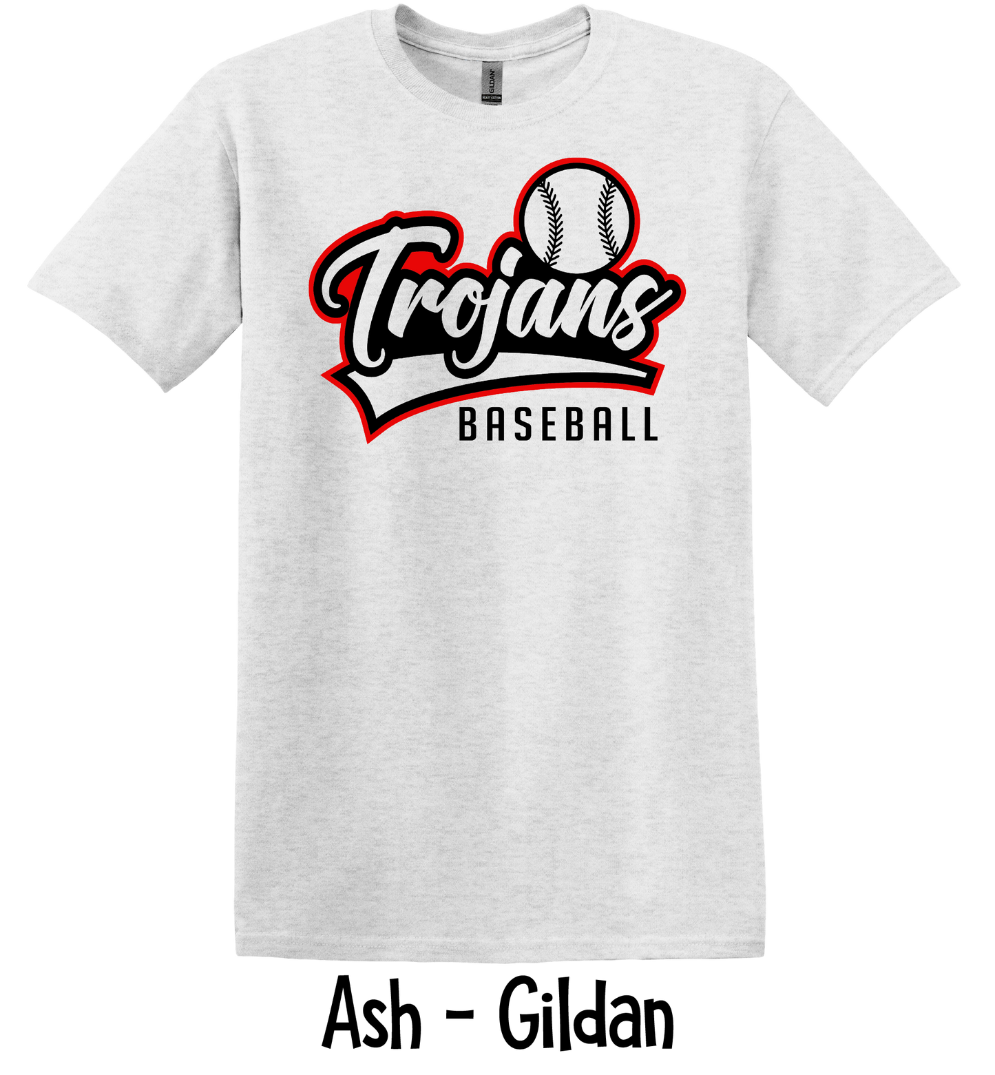 Trojans Baseball - Offset - Adult & Youth Sizes