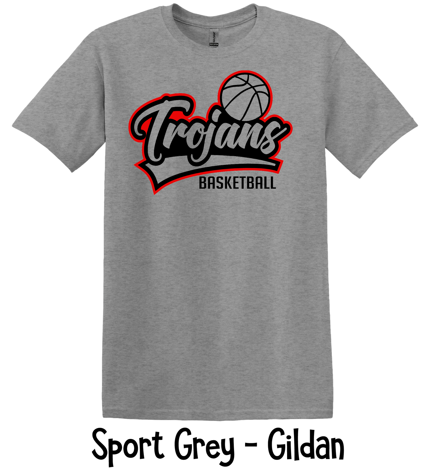 Trojans Basketball - Offset - Adult & Youth Sizes