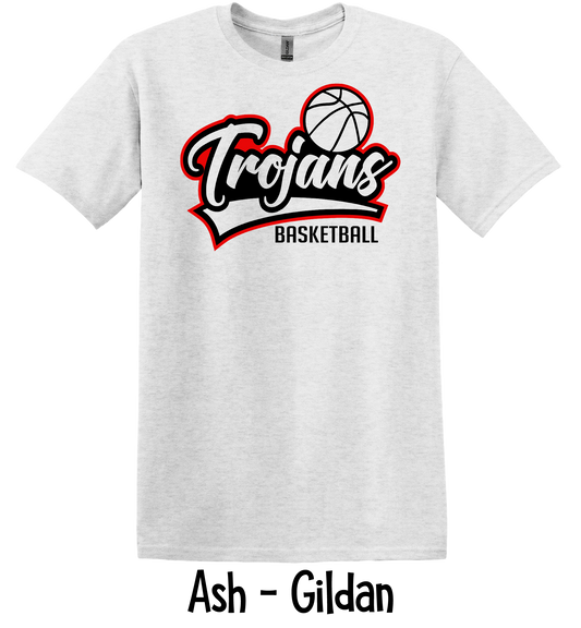 Trojans Basketball - Offset - Adult & Youth Sizes