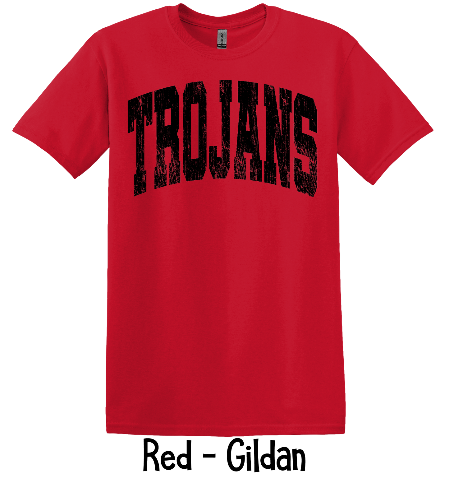 Trojans Distressed - Oversized - 3 Color Options - Black Lettering