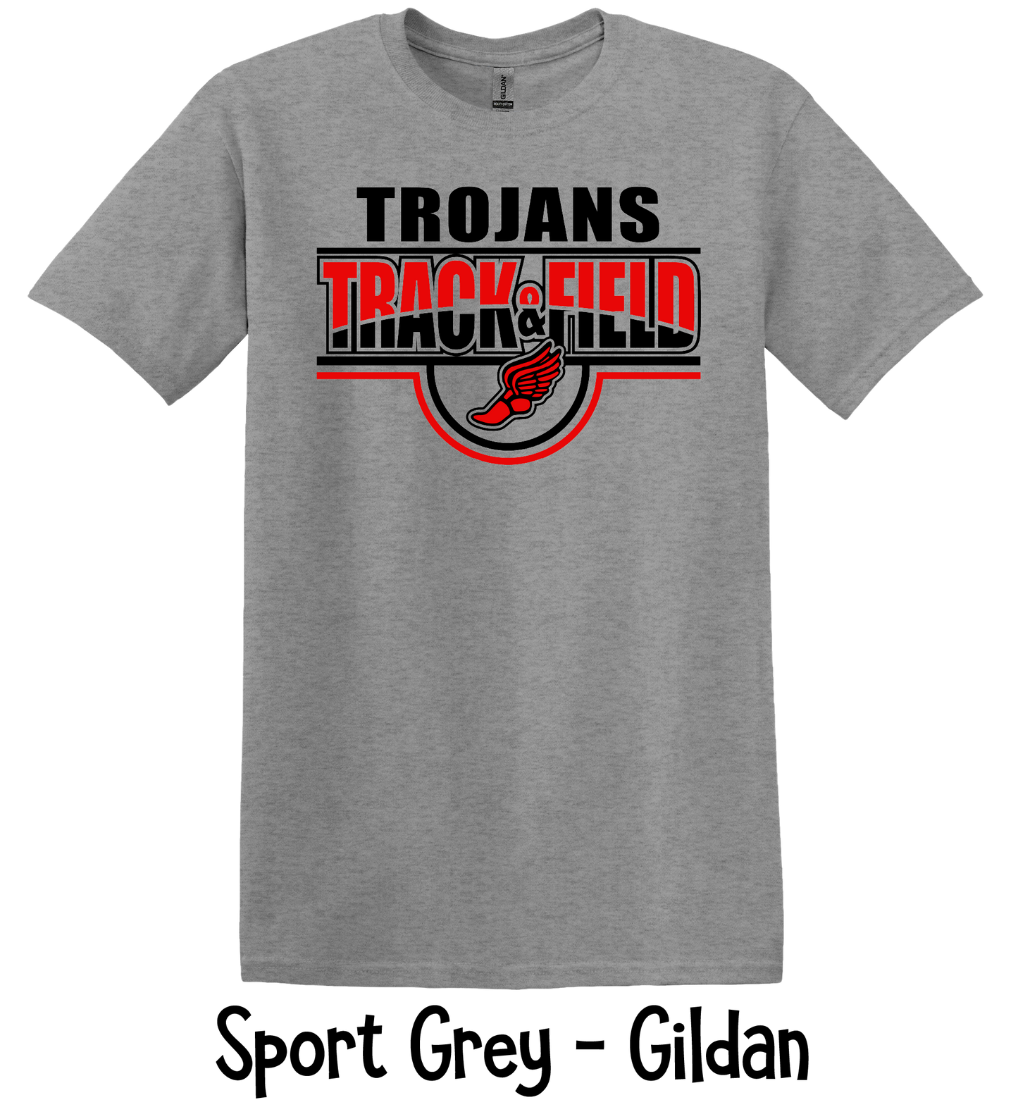 Trojans Track - Black/Red Arch - Adult & Youth Sizes