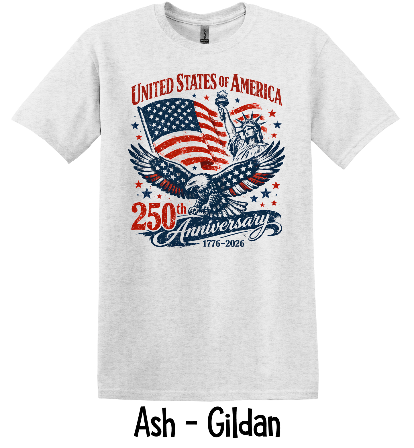 USA 250th American Symbols - Toddler, Youth & Adult Sizes - 6 Color Options