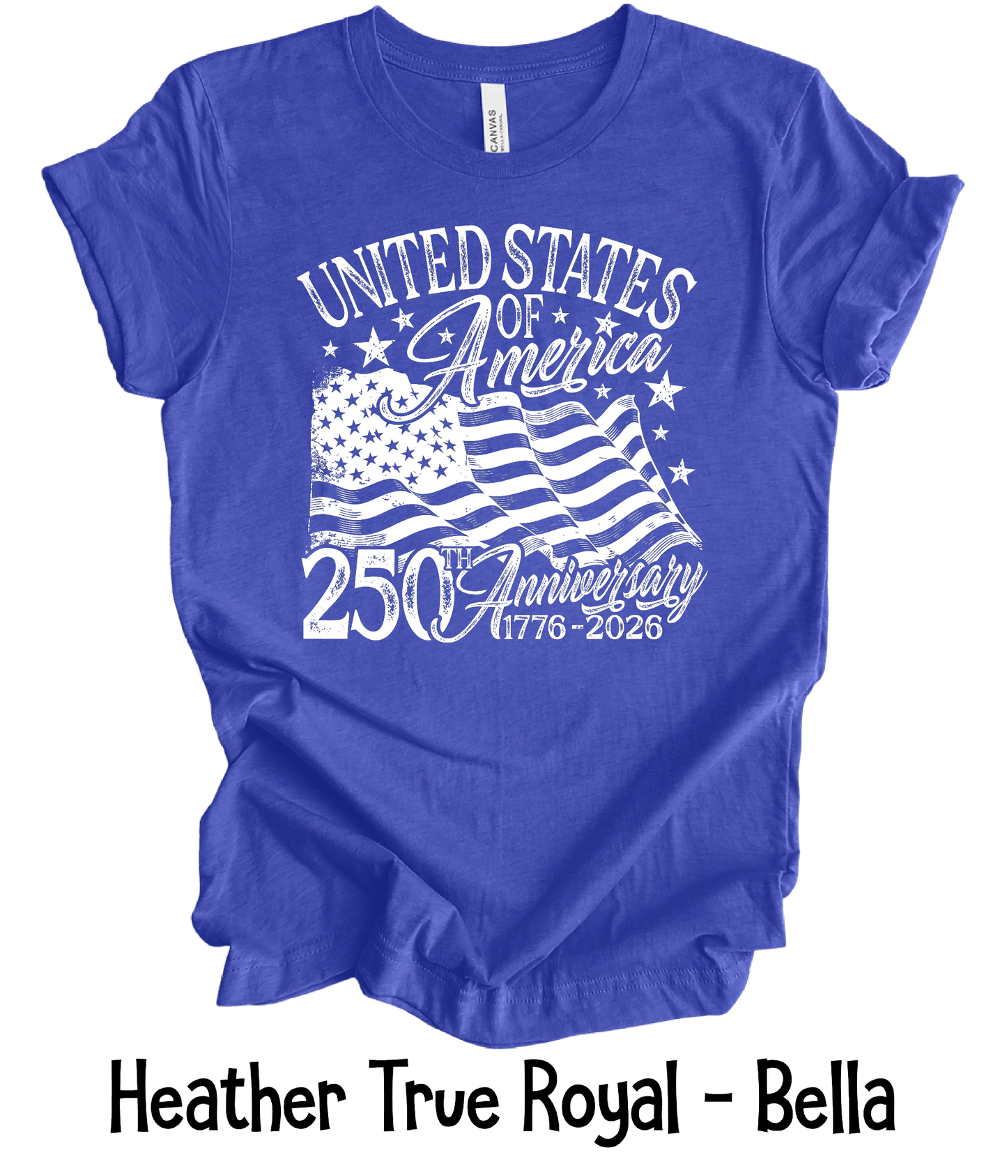 USA 250th Anniversary Flag - Toddler, Youth & Adult Sizes - 9 Color Options