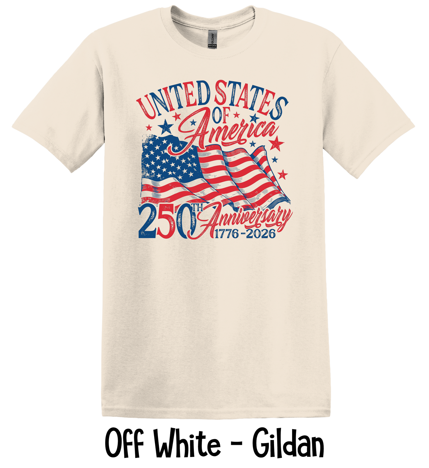 USA 250th Anniversary Flag - Toddler, Youth & Adult Sizes - 9 Color Options
