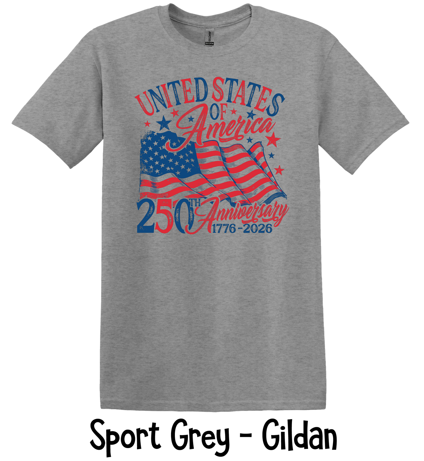 USA 250th Anniversary Flag - Toddler, Youth & Adult Sizes - 9 Color Options
