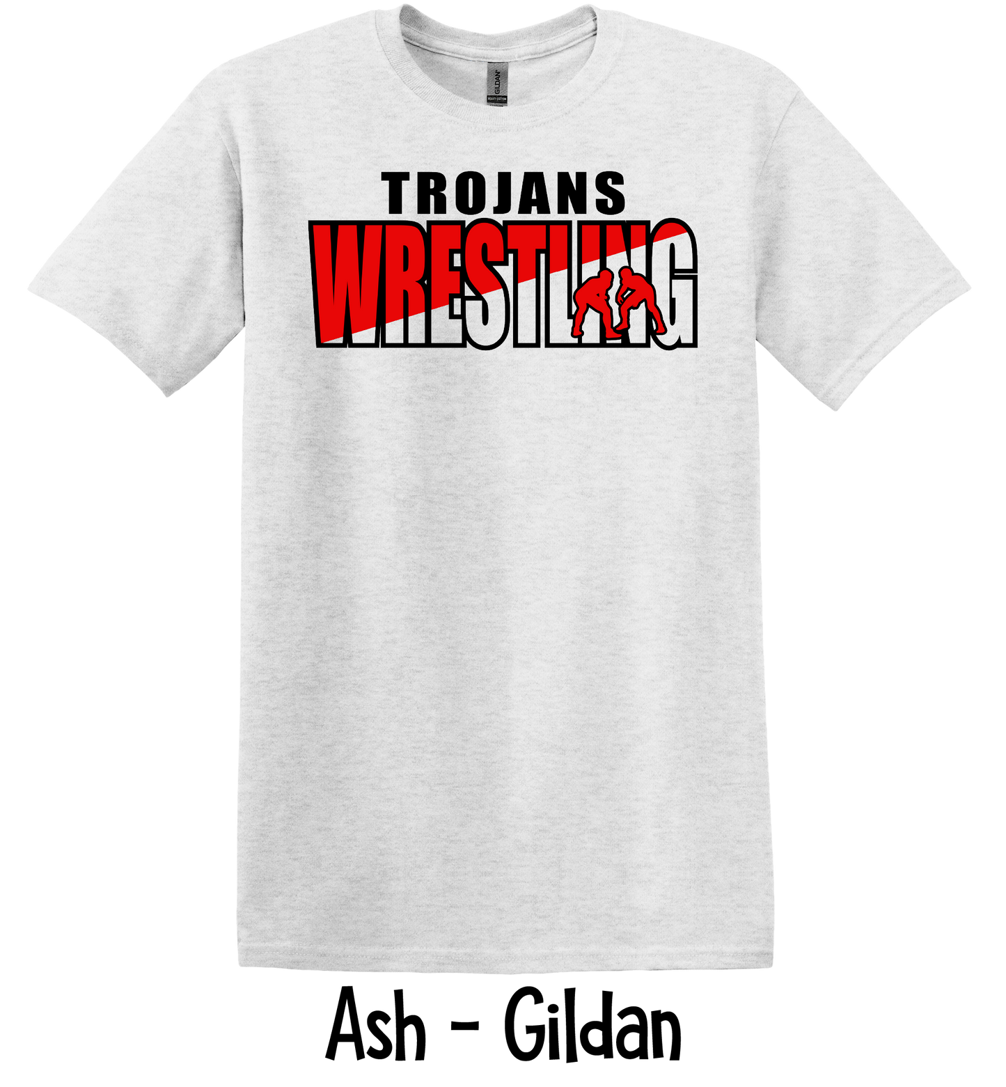 Trojans Wrestling - Red Diagonal - Adult & Youth Sizes