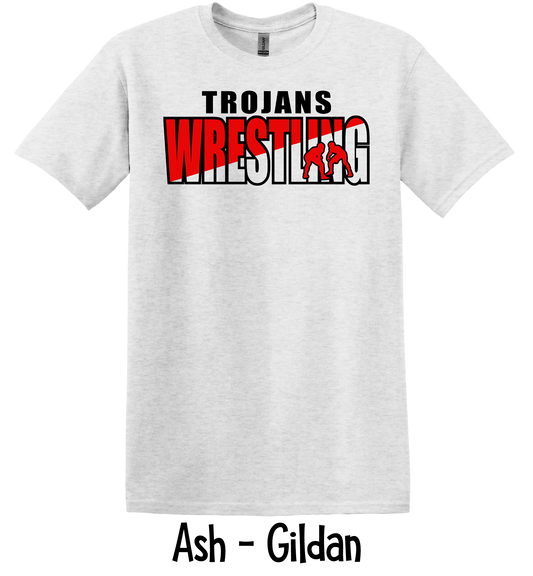 Trojans Wrestling - Red Diagonal - Adult & Youth Sizes